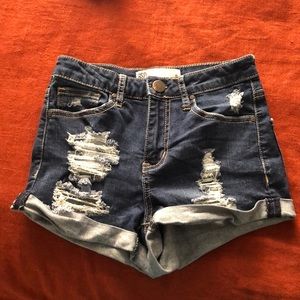 Denim shorts
